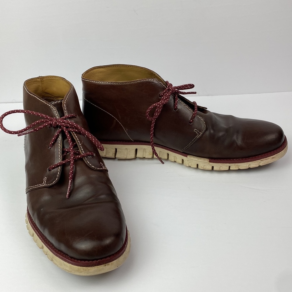 Cole Haan | Men's ZeroGrand Brown Leather Lace Up Chukka Boot 10
